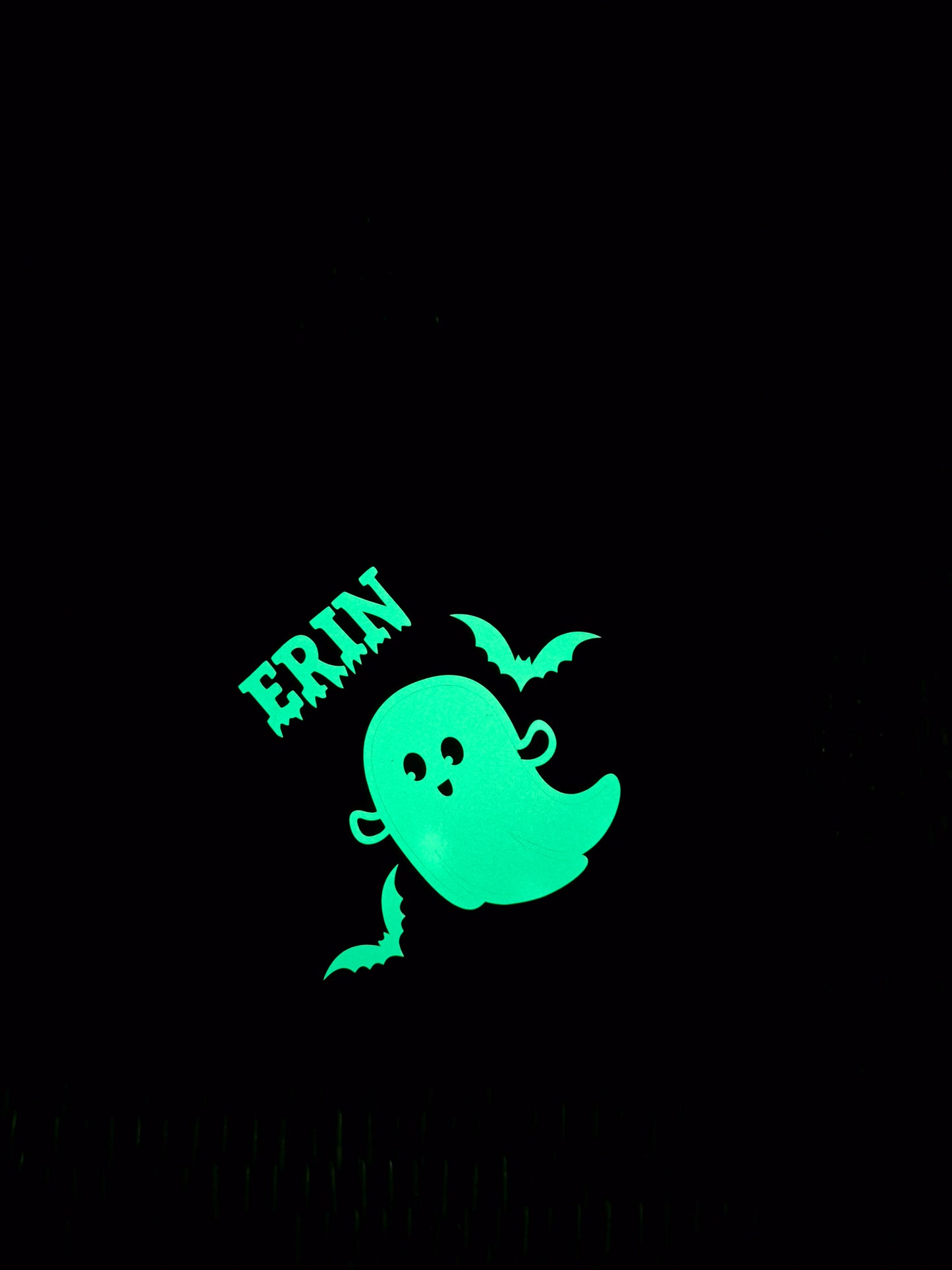 Halloween trick or treat glow in the dark tote bag
