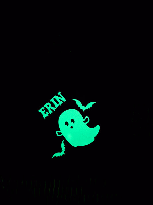 Halloween trick or treat glow in the dark tote bag